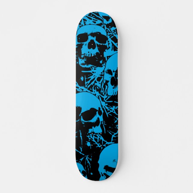 Skateboard Calaveras gruesas azules (Anverso )