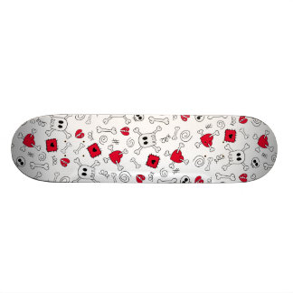 Skateboard Calaveras, huesos y corazones rotos