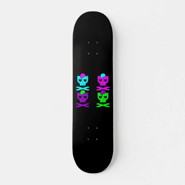 SKATEBOARD CALAVERAS KAWAII DEATHROCK MULTICOLOR (Anverso )