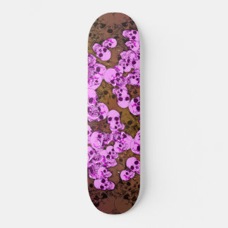 Skateboard Calaveras rosadas