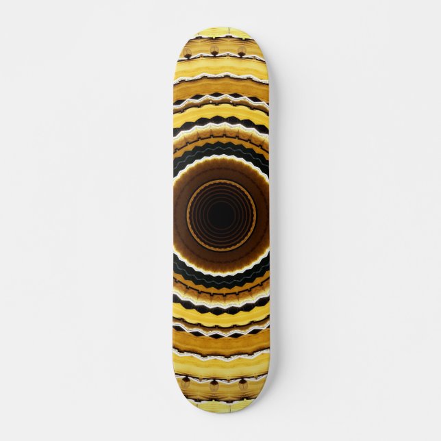 Skateboard Caleidoscopio amarillo (Anverso )