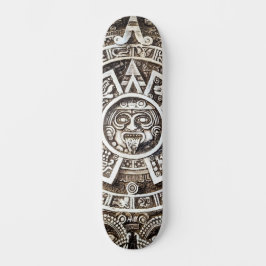 Skateboard Calendario de Sol Mesoamericano Mayo Azteca de Pie