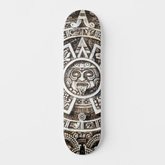 Skateboard Calendario de Sol Mesoamericano Mayo Azteca de Pie