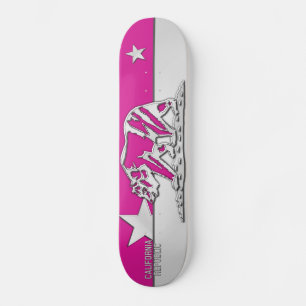 Skateboard CALIFORNIA REPÚBLICA Cromado en rosa caliente