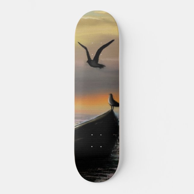 Skateboard Calmabilidad - acuarela (Anverso)