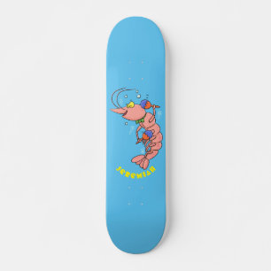 Skateboard Camarón alegre, personalizado de la gamba