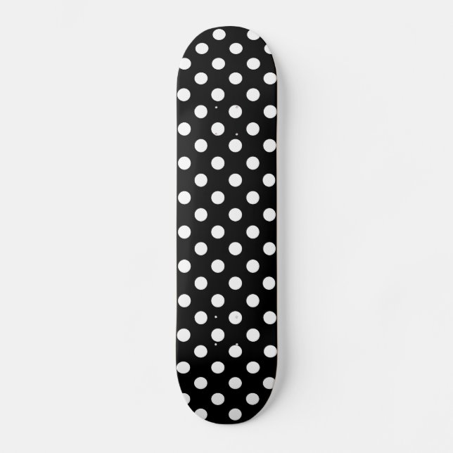 Skateboard Cambiar puntos de polka gris Cualquier Personaliza (Anverso)