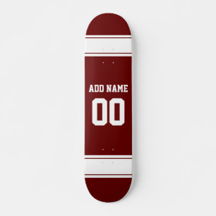 Skateboard Camiseta de fútbol de equipo deportivo con nombre