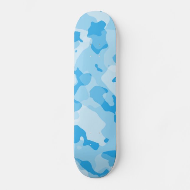 Skateboard Camo azul bebé; camuflaje (Anverso)