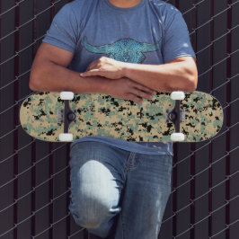 Skateboard Camo Digital – Patrón de camuflaje MED Tan-Verde