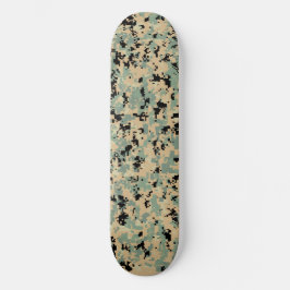 Skateboard Camo Digital – Patrón de camuflaje MED Tan-Verde