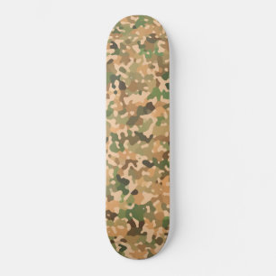 Skateboard Camo Pattern - Green Orange Brown Black
