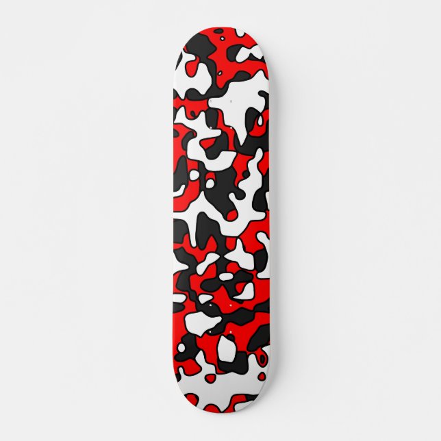 Skateboard Camo rojo partido (Anverso )