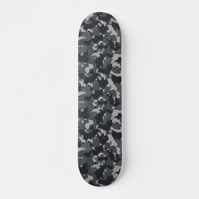 Skateboard Camouflage Camo Urban Black grey (Anverso )