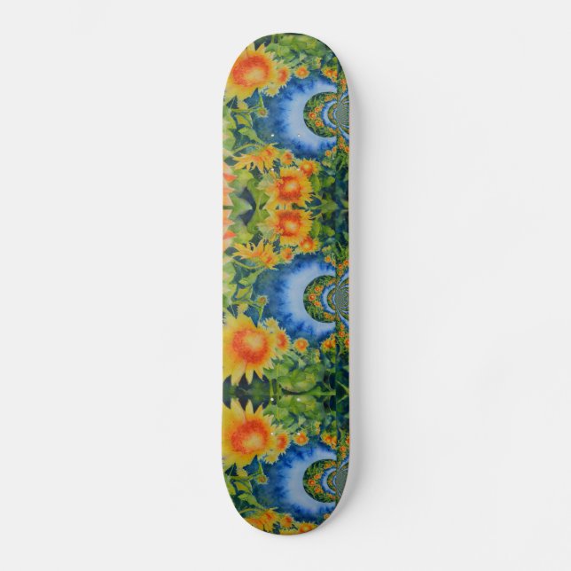 Skateboard Campos de girasol para siempre (Anverso)