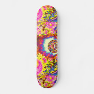 Skateboard Campos de girasol solar rosa