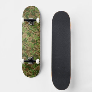 Skateboard Camuflaje Brillante Purpurina Verde Ejército Marim