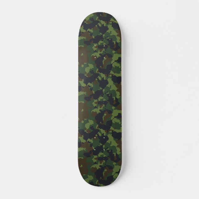 Skateboard Camuflaje Camo Brown Green Army Woodland (Anverso )