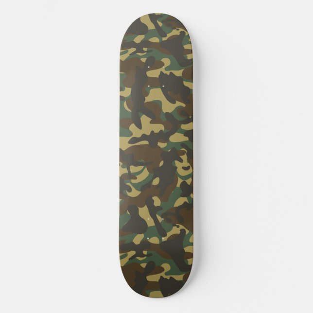 Skateboard Camuflaje de bosque (Anverso)