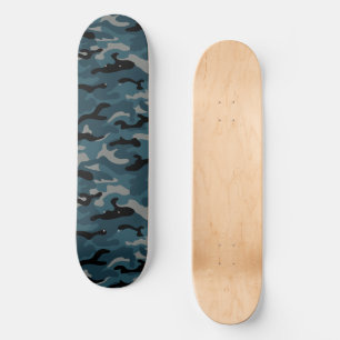 Skateboard Camuflaje de camo azul nocturno