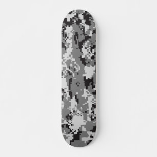 Skateboard Camuflaje de Digitaces blanco y negro