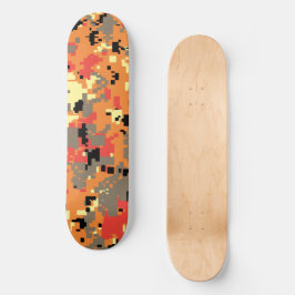 Skateboard Camuflaje digital - patrón de camuflaje LG naranja