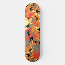 Skateboard Camuflaje digital - patrón de camuflaje LG naranja