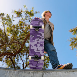 Skateboard Camuflaje morado, ejército