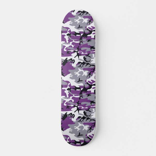 Skateboard Camuflaje púrpura (Anverso )