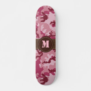 Skateboard Camuflaje rosa