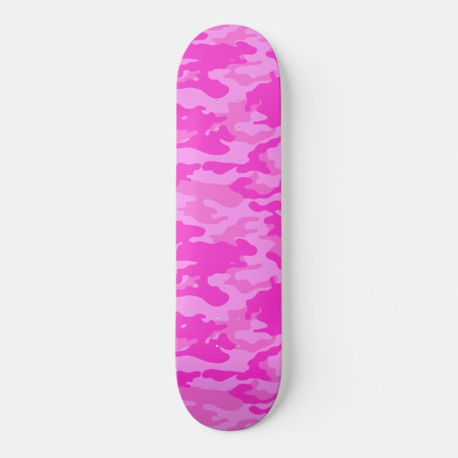 Skateboard Camuflaje rosa (Anverso)