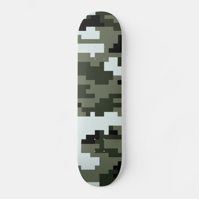 Skateboard Camuflaje Urbano Digital Pixel de 8 bits / Camo (Anverso)