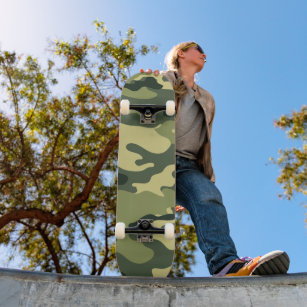 Skateboard Camuflaje verde