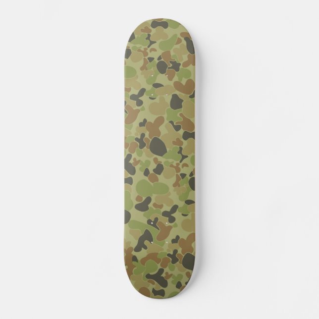 Skateboard Camuflaje verde australiano (Anverso)