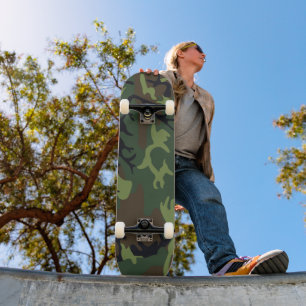 Skateboard Camuflaje verde militar