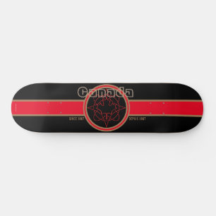 Skateboard Canadá Desde 1867 (Negro)