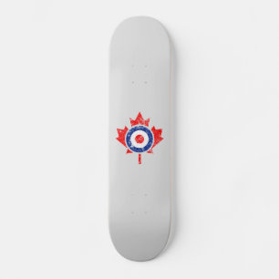 Skateboard Canadiense Maple Leaf Roundel Grunge Mod CANADA