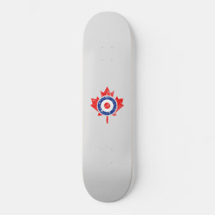 Skateboard Canadiense Maple Leaf Roundel Grunge Mod CANADA