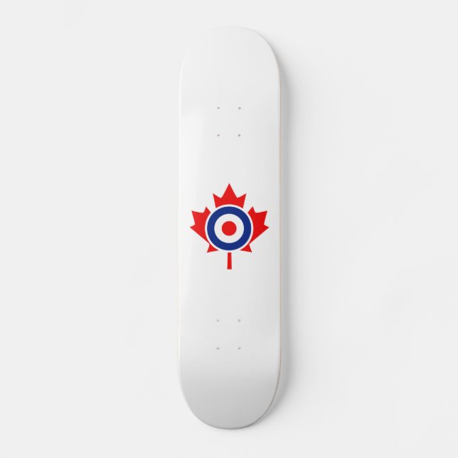 Skateboard Canadiense Maple Leaf Roundel Mod CANADA (Anverso)