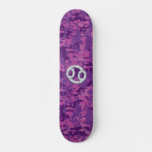 Skateboard Cáncer moderno Rótulo Zodiaco Camuflaje Digital Ro