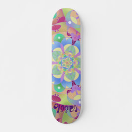 Skateboard Canción arcoiris Mandala 