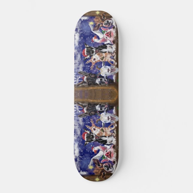 Skateboard Canción de navidades - Fiesta animal - Feliz (Anverso)