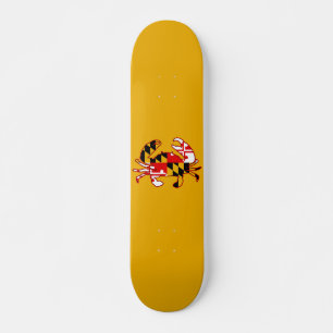 Skateboard Cangrejo de la bandera de Maryland