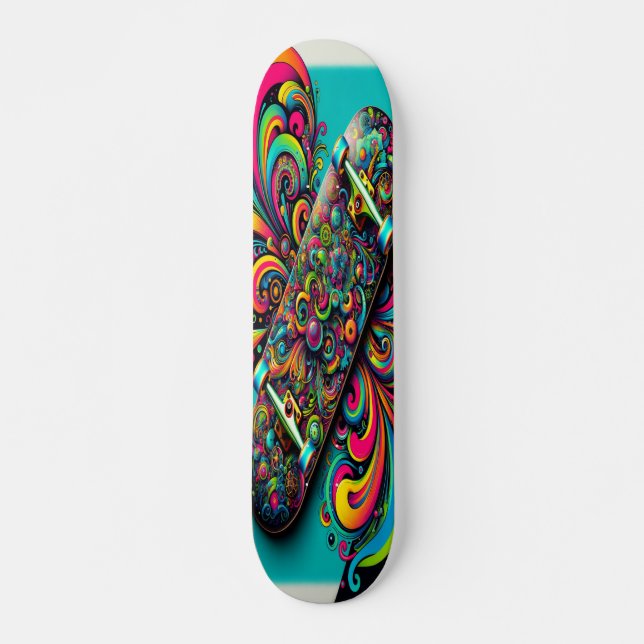 Skateboard "Caos colorido" (Anverso )
