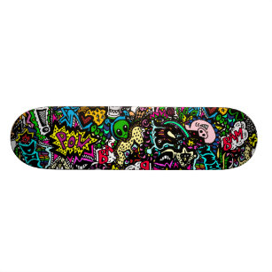 Skateboard Caos en tablero del color