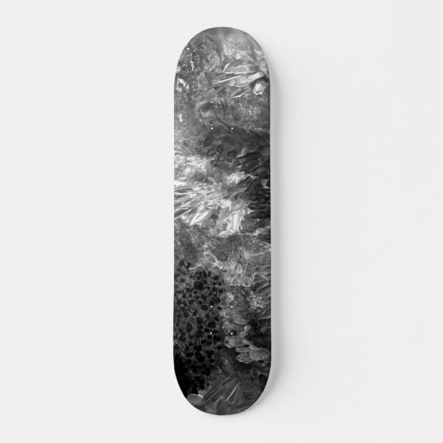 Skateboard Capas de cristales grises (Anverso )