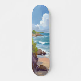 Skateboard Cape Cod Beach Bay Ocean Painting