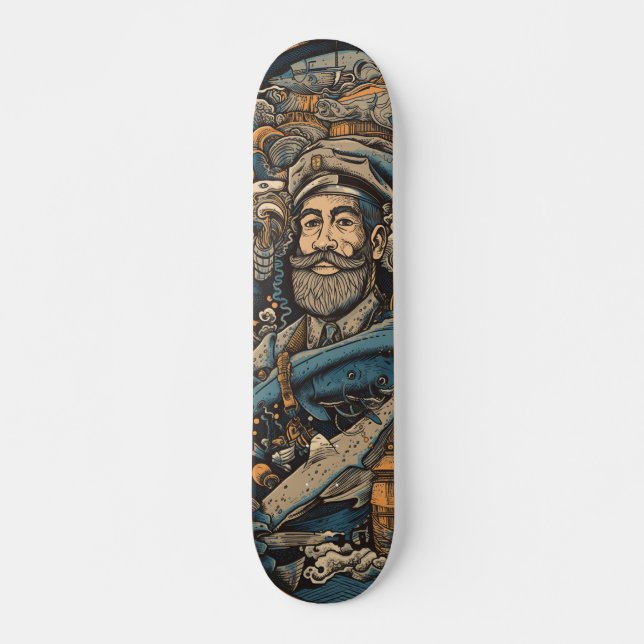 Skateboard Capitán psicodélico oscuro Nemo (Anverso )