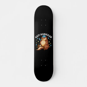 Skateboard Capy Hanukkah Gracioso regalo judío de Capybara Ha