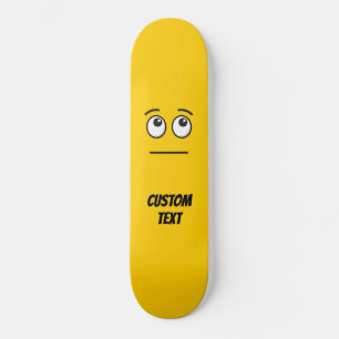 Skateboard Cara con Ojos en Blanco